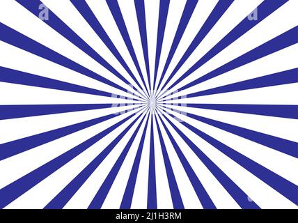 sfondo blu sunburst retro bianco Illustrazione Vettoriale
