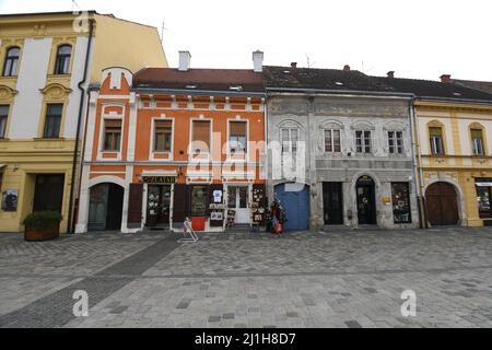 Città vecchia di Varazdin: Franjevacki Trg Croazia Foto Stock