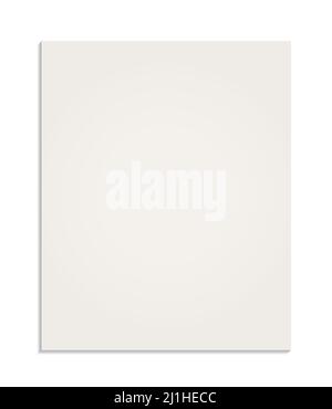Foglio realistico di carta da un notebook, carta bianca strappata da un vettore a blocchi Illustrazione Vettoriale