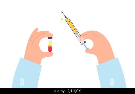 Terapia plasmatica ricca di piastrine, illustrazione Foto Stock