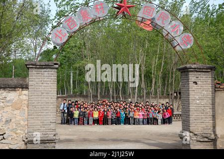 Gli studenti elementari in area rurale,Cina Foto Stock