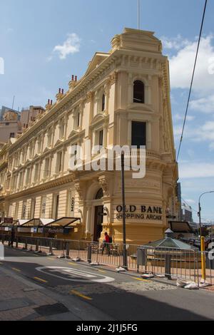Nuova Zelanda, Wellington - Gennaio 10 2020: La vista di Old Bank Arcade il 10 2020 gennaio a Wellington, Nuova Zelanda. Foto Stock