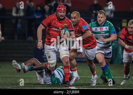 25 marzo 2022, Cork, Irlanda - John Hodnet alla partita United Rugby Championship tra Munster (51) e Benetton (22) Foto Stock