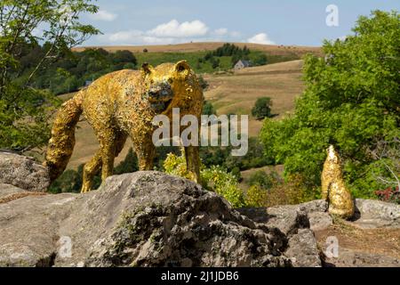 Orizzonti arti e natura in Sancy 2019. Opera di Oree di Mael Nozahic. Puy de Dome. Auvergne Rhone Alpes. Francia Foto Stock