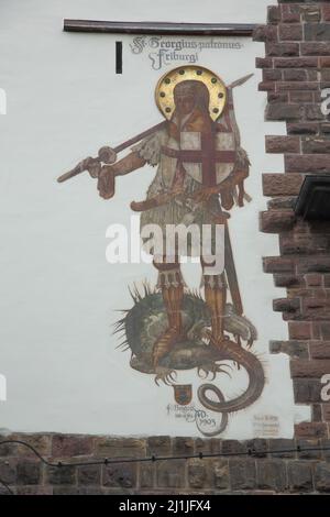 San Giorgio allo Schwabentor di Friburgo, Baden-Württemberg, Germania Foto Stock