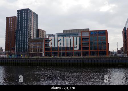 Barclays Bank, nuovo campus di riferimento, Tradeston, Glasgow, Scozia, Regno Unito Foto Stock