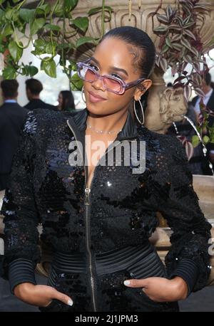 Los Angeles, Stati Uniti. 25th Mar 2022. H.E.R. al WIF Oscar Party Insideat Bar Lis 15th a Los Angeles, California, il 25 marzo 2022. Credit: Faye Sadou/Media Punch Los Angeles, CA March 25: H.E.R. Al WIF Oscar Party Insideat Bar Lis 15th a Los Angeles, California, il 25 marzo 2022. Credit: Faye Sadou/Media Punch/Alamy Live News Foto Stock