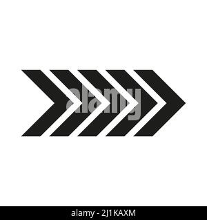 Gruppo di icone freccia. Set di frecce nere con effetto blend. Illustrazione Vettoriale