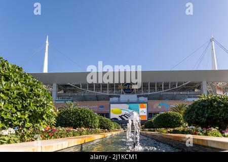 Miami Gardens, Florida, Stati Uniti. 26th marzo 2022. Stadio Hard Rock. Torneo di tennis all'aperto del mondo al Miami Open 2022 con tecnologia Itau. Credit: Yaroslav Sabitov/YES Market Media/Alamy Live News. Foto Stock