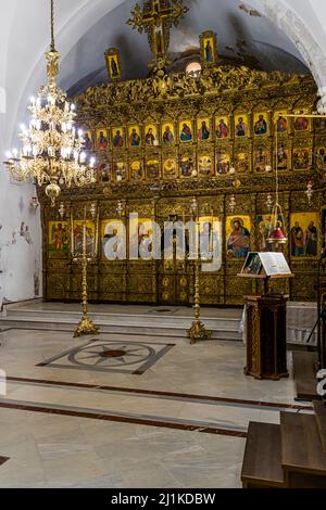 Monastero di Sant'Andrea nell'estremo Oriente della Repubblica Turca di Cipro del Nord (TRNC) Foto Stock