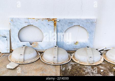 Monastero di Sant'Andrea nell'estremo Oriente della Repubblica Turca di Cipro del Nord (TRNC) Foto Stock