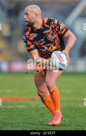 Leeds, Inghilterra - 26th marzo 2022 - Paul McShane di Castleford Tigers in azione. Rugby League Betfred Challenge Cup Leeds Rhinos vs Castleford Tigers allo stadio Headingley di Leeds, Regno Unito Dean Williams Foto Stock