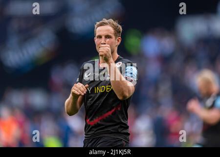 LONDRA, REGNO UNITO. 26th, Mar 2022. Aled Davies di Saracens durante Gallagher Premiership Rugby - Saracens vs Bristol Bears al Tottenham Hotspur Stadium Sabato, 26 marzo 2022. LONDRA INGHILTERRA. Credit: Taka G Wu/Alamy Live News Foto Stock