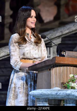 La Principessa Sofia alla cerimonia di laurea dell'Università Sophiahemmet al municipio di Stoccolma, Svezia, 25 marzo 2022. Foto: Karin Törnblom / TT / kod 2377 Foto Stock