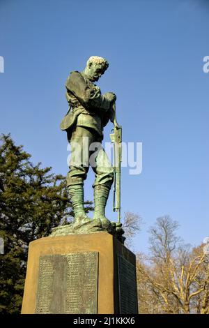 Il Boer War Memorial a Christchurch Park a Ipswich, Regno Unito Foto Stock