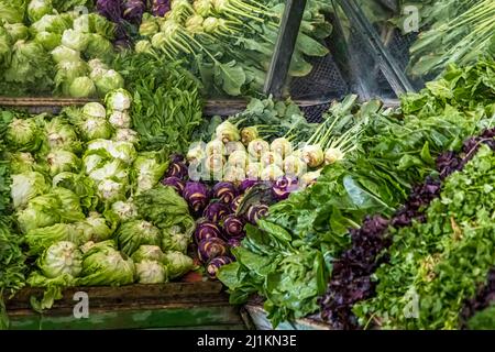 Mercato vegetale a Çatalköy, Repubblica turca di Cipro del Nord (TRNC) Foto Stock