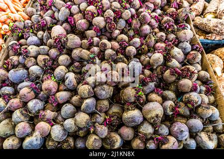 Mercato vegetale a Çatalköy, Repubblica turca di Cipro del Nord (TRNC) Foto Stock