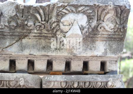 Antalya, Turchia - Settembre 05 2020: Antalya Phaselis antica città come noto come “Phaselis Antik Kenti. Rovine dal sito archeologico. Foto Stock