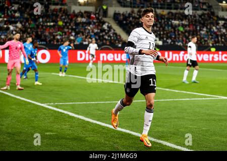 Sinsheim, Germania. 26th Mar 2022. Calcio: Internazionali, Germania - Israele, PreZero Arena. Kai Havertz in Germania. Credit: Christian Charisius/dpa/Alamy Live News Foto Stock