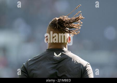 Londra, Regno Unito. 26th Mar 2022. Maro Itoje #4 di Saracens a Londra, Regno Unito il 3/26/2022. (Foto di Richard Washbrooke/News Images/Sipa USA) Credit: Sipa USA/Alamy Live News Foto Stock