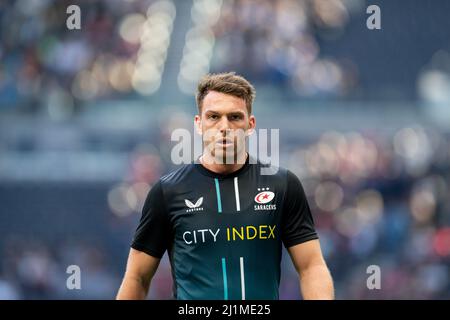 Londra, Regno Unito. 26th Mar 2022. Alex Lewington di Saracens a Londra, Regno Unito il 3/26/2022. (Foto di Richard Washbrooke/News Images/Sipa USA) Credit: Sipa USA/Alamy Live News Foto Stock