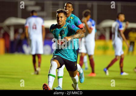 Salvador, Bahia, Brasile. 26th Mar 2022. Under-20 amichevole partita: Brasile vs Bahia. 26 marzo 2022, Salvador, Bahia, Brasile: Partita amichevole di calcio tra la Nazionale di Calcio Under-20 Brasiliana e Bahia, tenuto al Manoel Barradas stadio, a Salvador, Bahia, Sabato (26). Il Brasile ha vinto la partita 5-0. Credit: Walmir Cirne/TheNews2 (Credit Image: © Walmir Cirne/TheNEWS2 via ZUMA Press Wire) Foto Stock