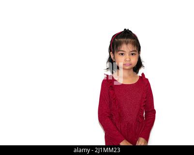 triste offeso bullied ragazza asiatica grida Foto Stock