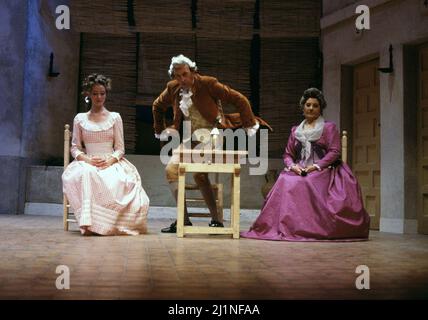 MORATIN, LEANDRO FERNANDEZ DE. ESCRITOR ESPAÑOL. MADRID 1737-1780. TEATRO. ' EL SI de las niñas '. REPRESENTADA EN MADRID EN EL AÑO 1988. Direttore, Gustavo PEREZ PUIG. Attore, JUANJO MENENDEZ. Foto Stock