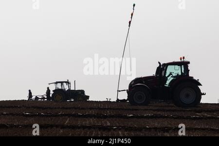 Killbrittain, Cork, Irlanda. 27th marzo 2022. Una scena della partita della Kilbrittain Plowing Association che si è svolta sulle terre della famiglia Draper, Artitgue, Kilbrittain Co. Cork, Irlanda. - Foto David Creedon Foto Stock