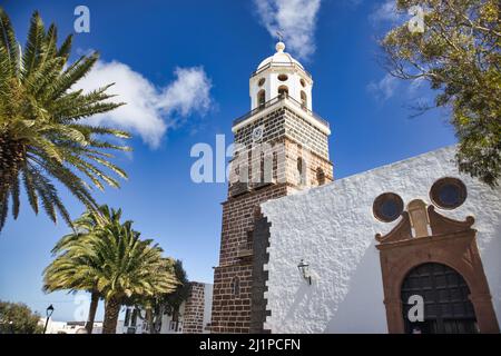 Chiesa di Teguise a Teguise un villaggio nella parte nord-centrale dell'isola di Lanzarote Foto Stock
