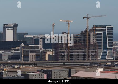 Città del Capo Sud Africa. 2002. Lavori di costruzione commerciale sul litorale nella città di Città del Capo S Africa Foto Stock