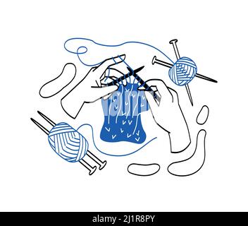 Ricamo ricamo concetto astratto Illustrazione Vettoriale