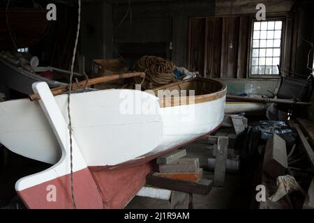 Officina di barca Foto Stock