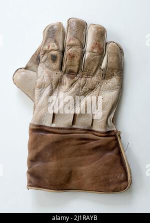 Vintage Old Cricket Glove Foto Stock