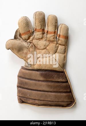 Vintage Old Cricket Glove Foto Stock