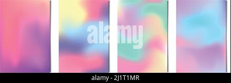 Set di 4 pezzi di sfondi sfumati di luce astratta, modelli per pubblicità, biglietti da visita, texture - illustrazione vettoriale Illustrazione Vettoriale