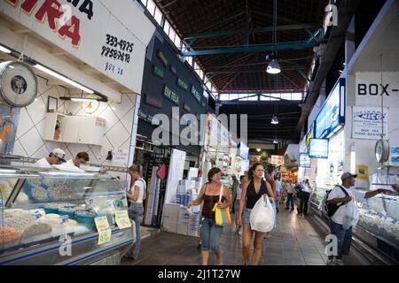 Il mercato pubblico nel centro coloniale di Old Florianopolis, Santa Catarina, Brasile Foto Stock