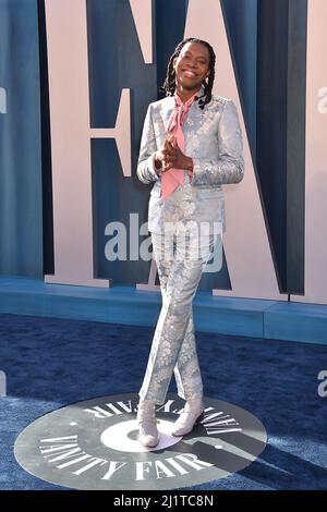 Beverly Hills, CA. 27th Mar 2022. Jeremy O. Harris al Vanity Fair Oscar Party del 2022 al Waris Annenberg Center for the Performing Arts il 27 marzo 2022. Credit: Jeffrey Mayer/JTM Photos/Media Punch/Alamy Live News Foto Stock