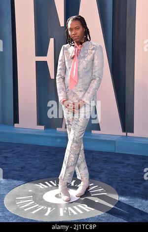 Beverly Hills, CA. 27th Mar 2022. Jeremy O. Harris al Vanity Fair Oscar Party del 2022 al Waris Annenberg Center for the Performing Arts il 27 marzo 2022. Credit: Jeffrey Mayer/JTM Photos/Media Punch/Alamy Live News Foto Stock