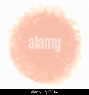 macchia acquerello con gocciolamenti e macchie di sbavatura, elemento vettoriale disegnato a mano Illustrazione Vettoriale