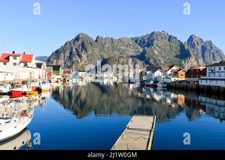 Porto Henningsvaer a Lofoten Island Foto Stock