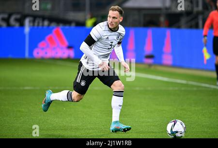 Partita amichevole, PreZero Arena Sinsheim: Germania vs Israele; David Raum (GER) Foto Stock