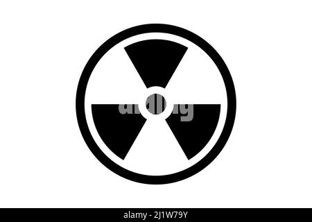 Armi nucleari. Logo di armi nucleari. Fondo liscio per una facile selezione. Design orizzontale. Foto Stock