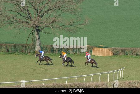 Curre e Llangibby puntano a Howick, vicino a Chepstow, Galles del Sud Foto Stock