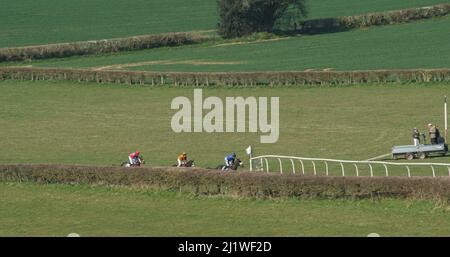 Curre e Llangibby puntano a Howick, vicino a Chepstow, Galles del Sud Foto Stock