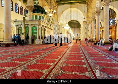 Siria. Damasco. La Moschea di Umayyyad (Grande Moschea di Damasco) Foto Stock