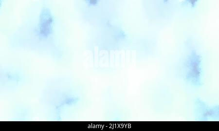 Cielo e nuvole dipinte a mano, sfondo acquerello astratto Foto Stock