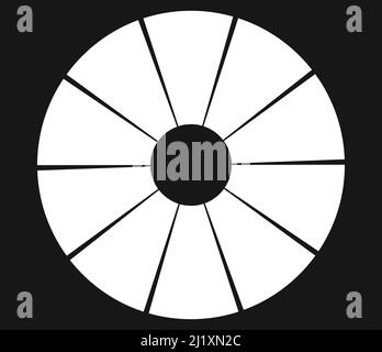 Precarica, barra di carico circolare. Grafico a torta, grafico a torta. Modello vettoriale - illustrazione vettoriale di stock, grafica clip-art Illustrazione Vettoriale