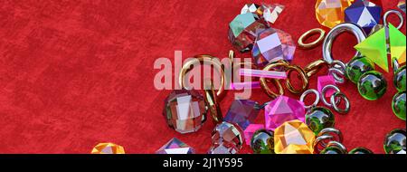 3D forme geometriche astratte in vari colori.3D rendering, 3D illustrazione. Foto Stock