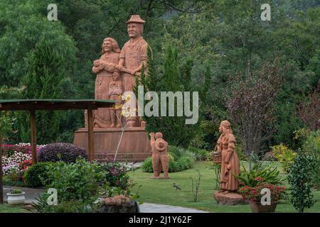 Esculturas Parque Pedras do Silencio - Nova Petropolis, Rio Grande do sul, Brasile Foto Stock